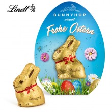 Osterei mit Lindt Mini Goldhase