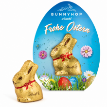 Osterei mit Lindt Mini Goldhase