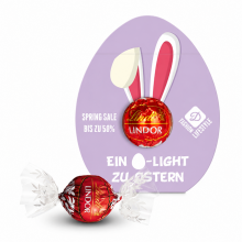 Osterei mit LINDOR Praliné und Logo
