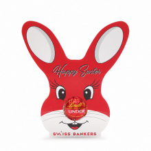 Osterhase mit LINDOR Praliné und Logo