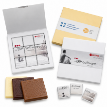 Schokolade mit Firmenlogo Schweiz