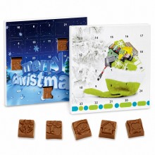 Adventskalender mit Schokolade