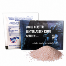 Ahoi-Brausepulver mit individuell bedrucktem Werbebeutel der Kantonspolizei Aargau und Rückseitenansicht