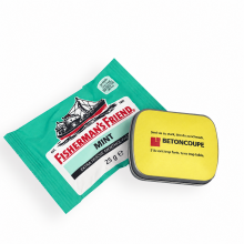 Fisherman’s Friend Mint im Combipack mit individuell bedruckter gelber Mini-Nostalgiedose