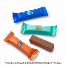 Kägi fret in blauen, türkisen und orangefarbenen L&S-Verpackungen – unverkäufliches Referenzprodukt