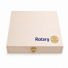 Bedruckte Holzbox mit Schokolade