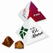 Gianduja-Bergpralinés mit individuell bedruckten WKB- und HSG-Alumni-Pyramidenboxen