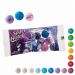 Personalisierte M&M’s im Werbebeutel mit Space-Hotel-Motiv, Druckbeispielen und Farbauswahl