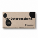 Ostergeschenk-Schokoladenverpackung aus Kraftkarton mit St.-Jakob-Park-Logo und Treuebonus-Motiv