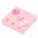 Sechzehner-Pralinébox mit rosa Geburtstagsmotiv und Ballons