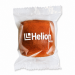 Einzeln verpacktes Werbe-Biberli mit weissem Helion-Solar-Logo